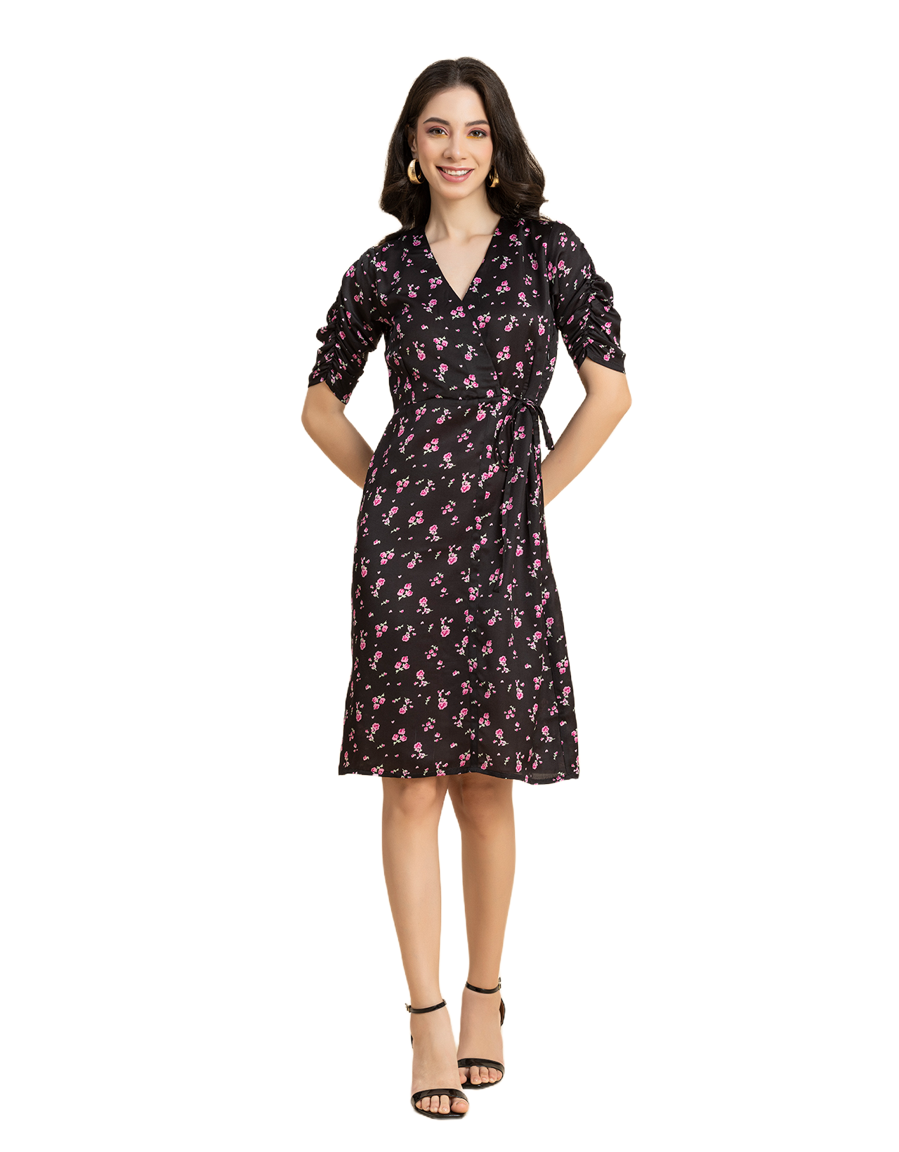 Printed Knee Length Dress