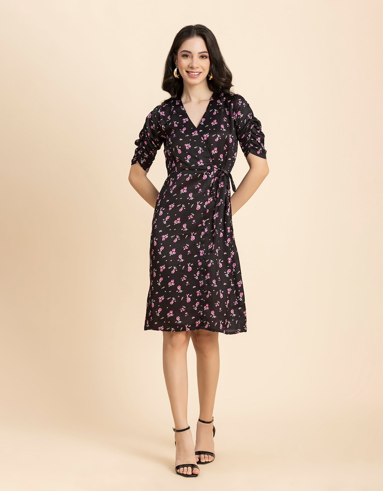 Printed Knee Length Dress