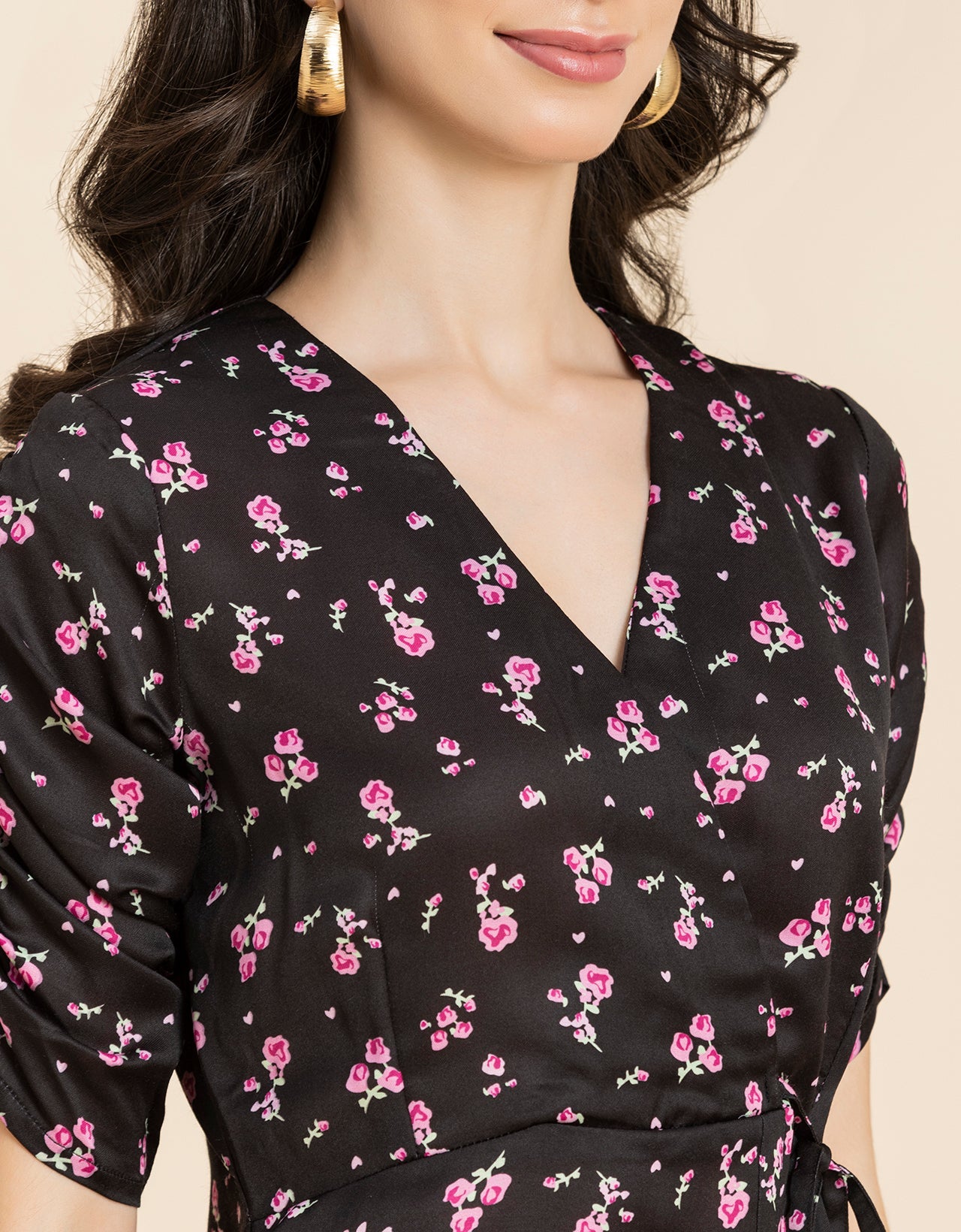 Printed Knee Length Dress