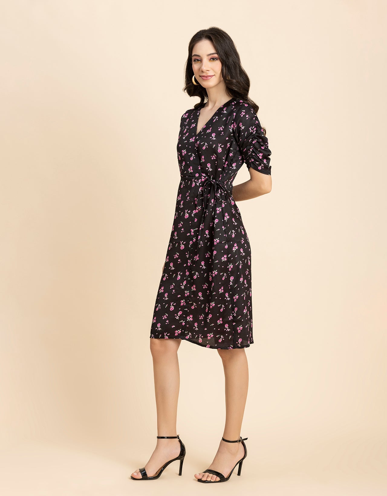 Printed Knee Length Dress