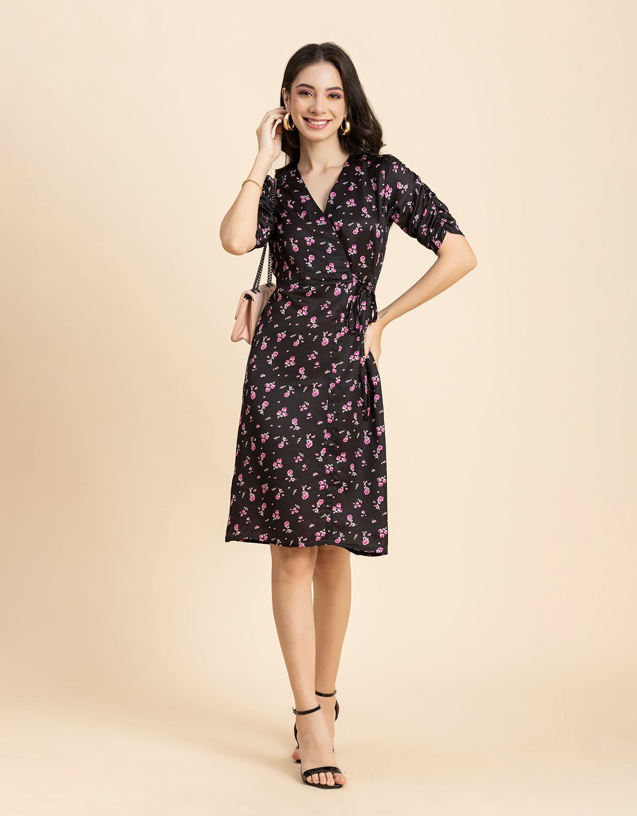 Printed Knee Length Dress