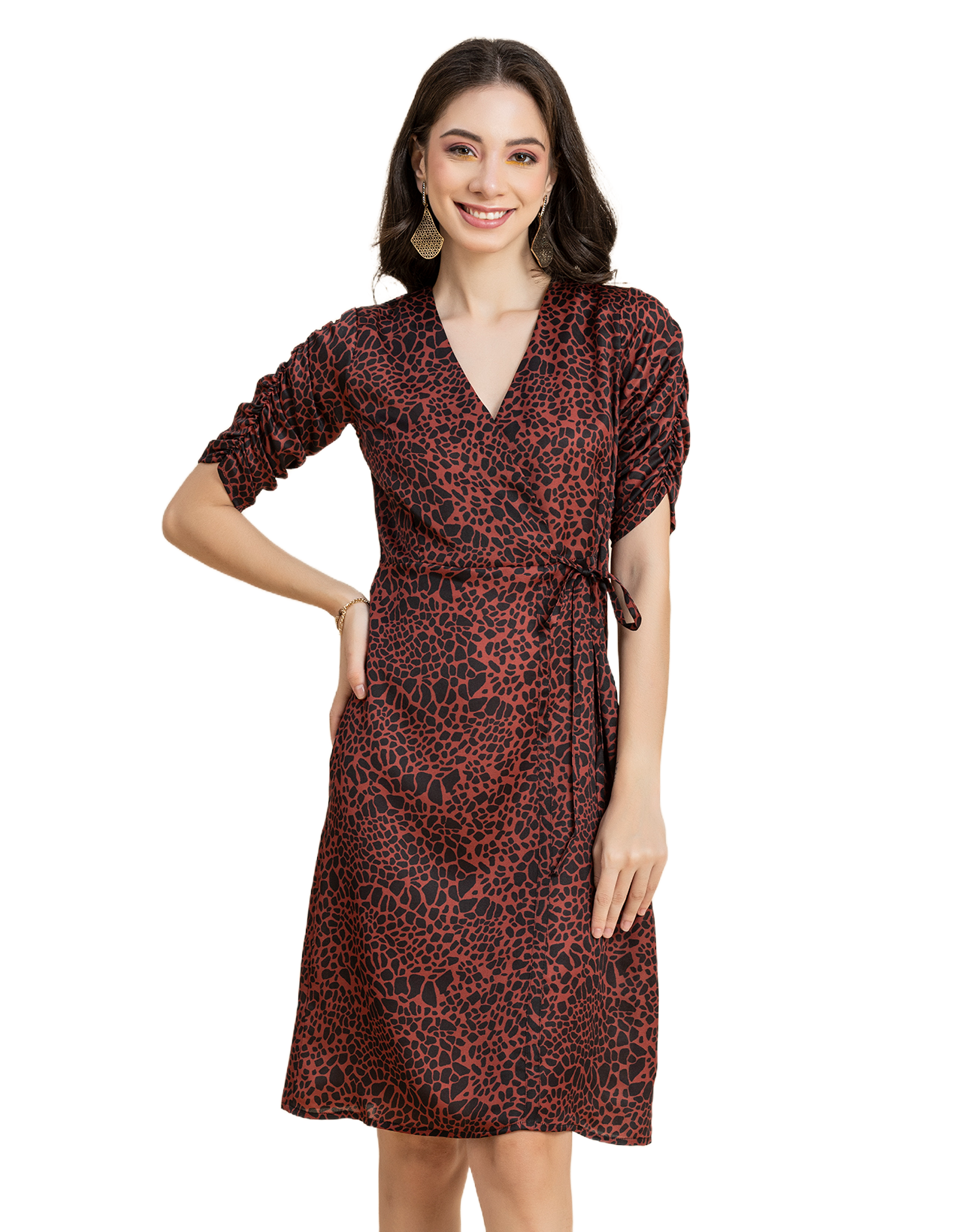 Printed Knee Length Dress
