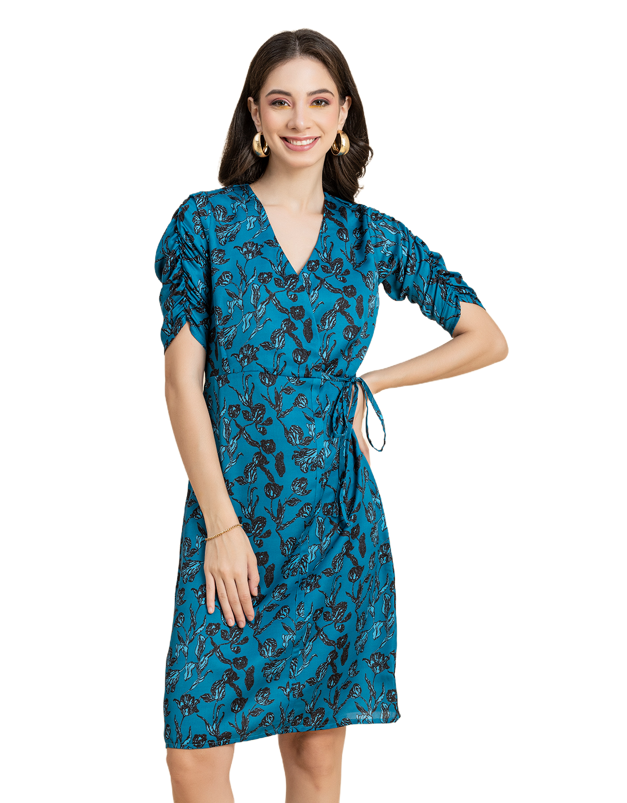 Printed Knee Length Dress