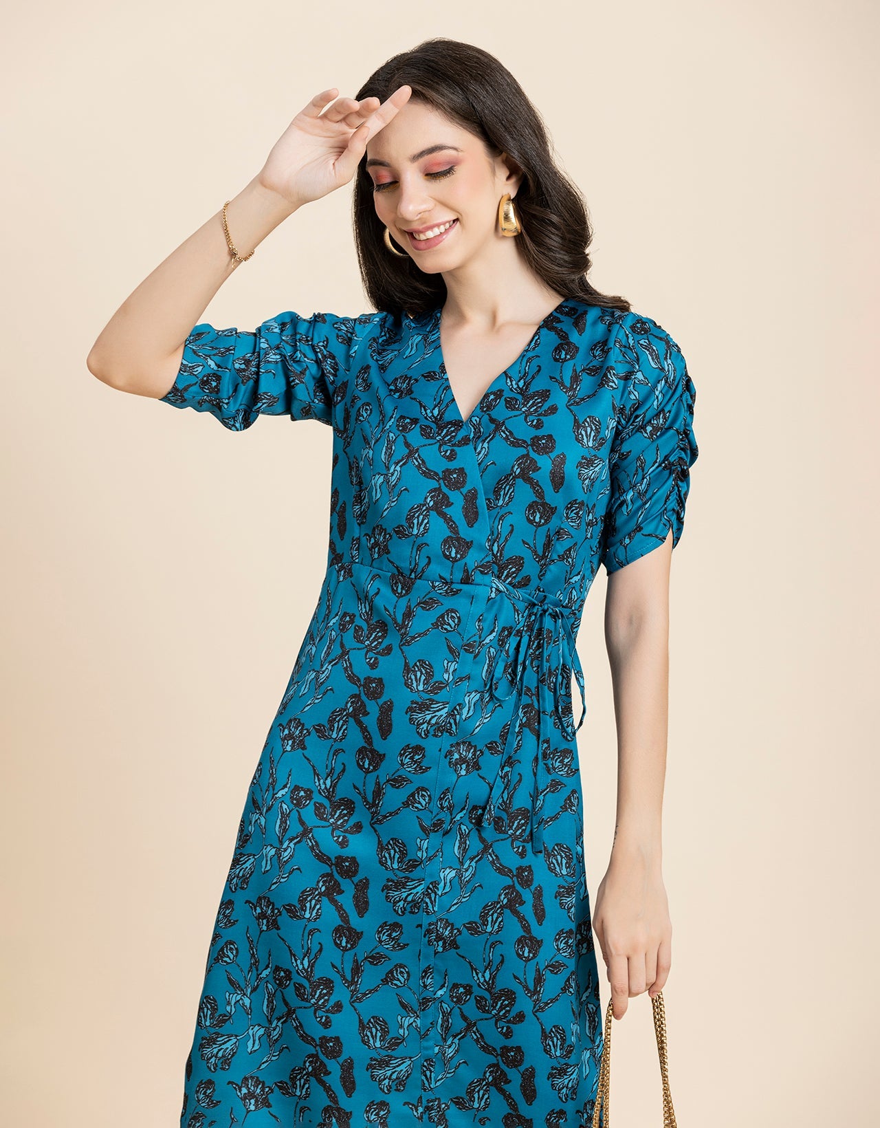 Printed Knee Length Dress