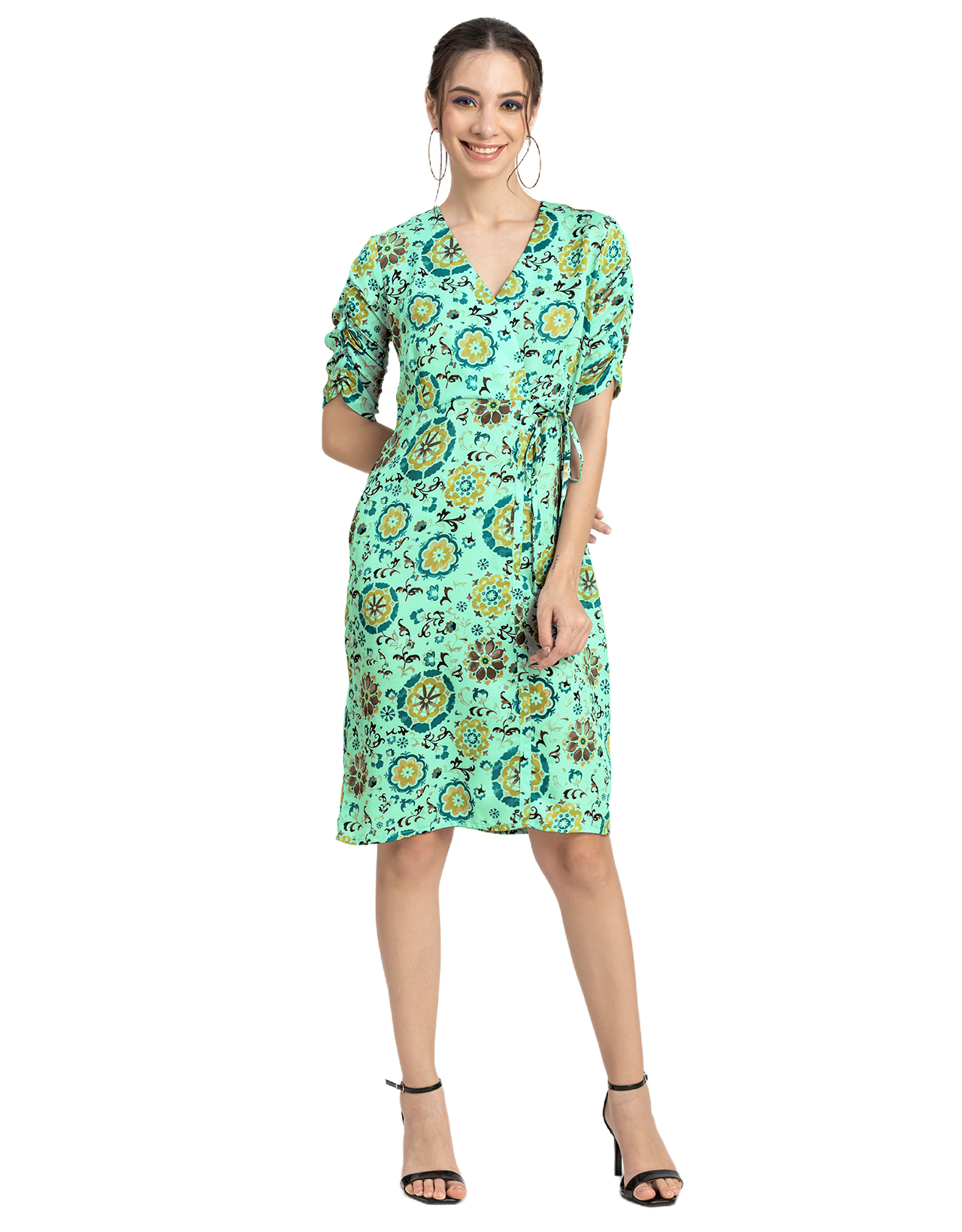Printed Knee Length Dress