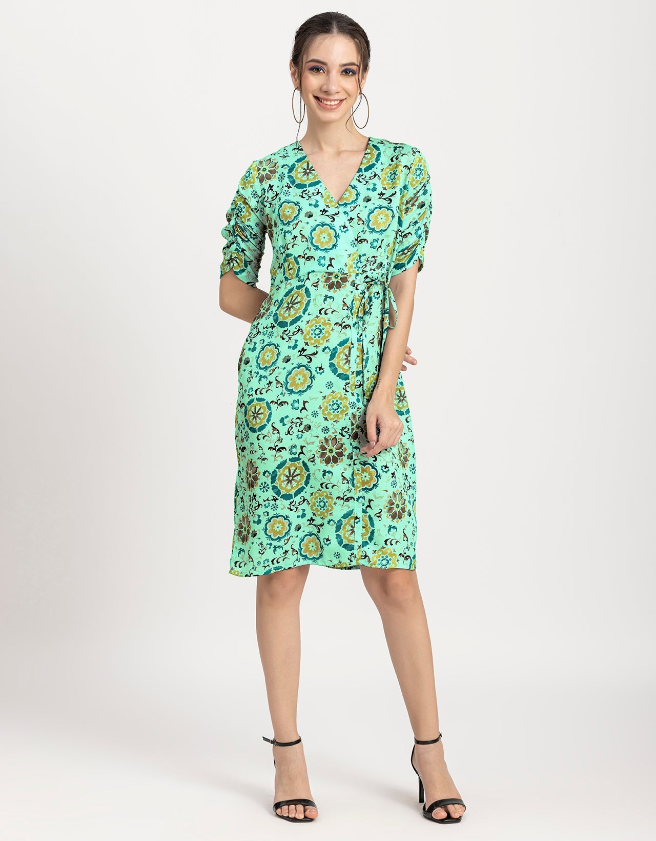 Printed Knee Length Dress