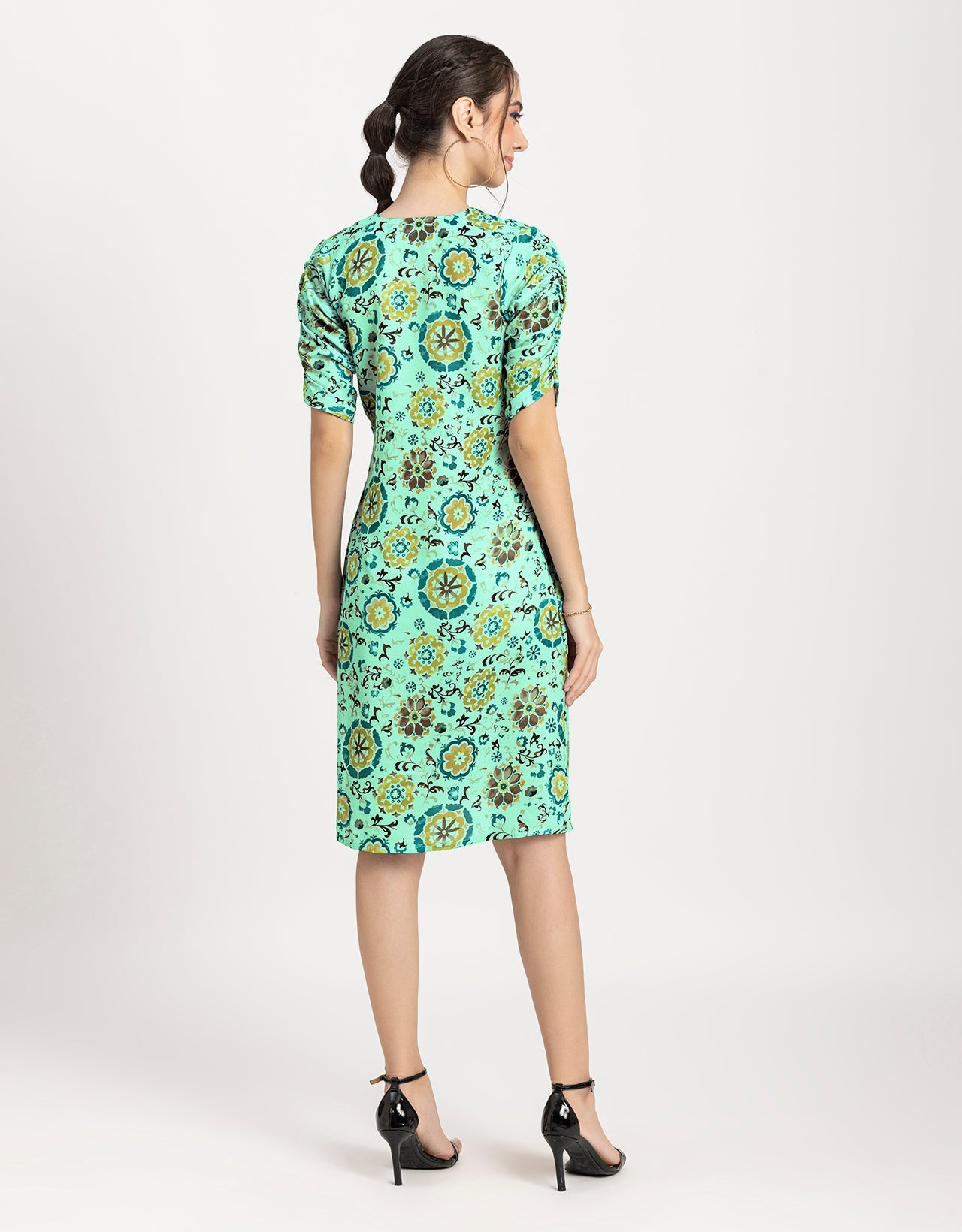 Printed Knee Length Dress
