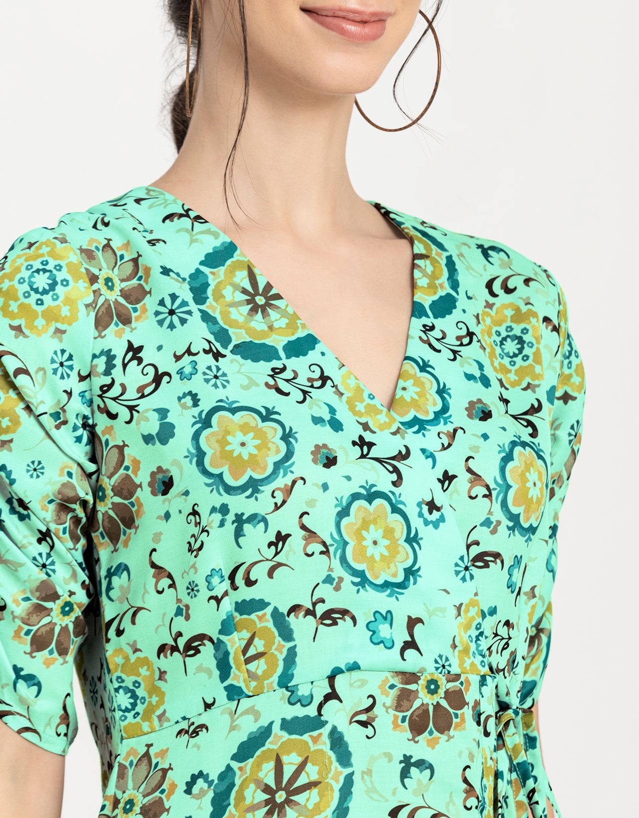Printed Knee Length Dress