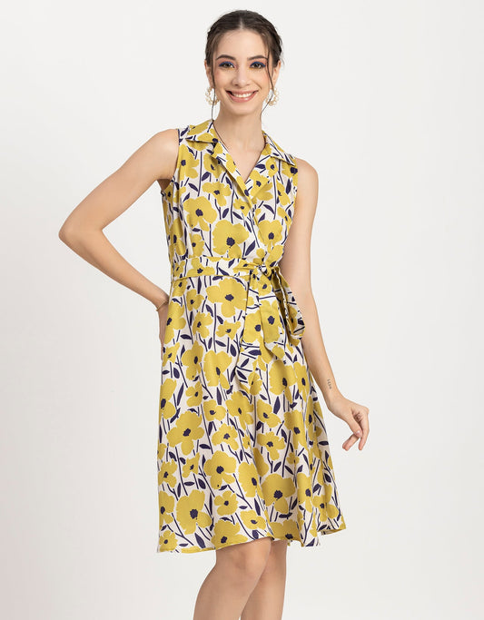 V Neck Midi Dress