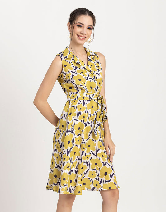 V Neck Midi Dress