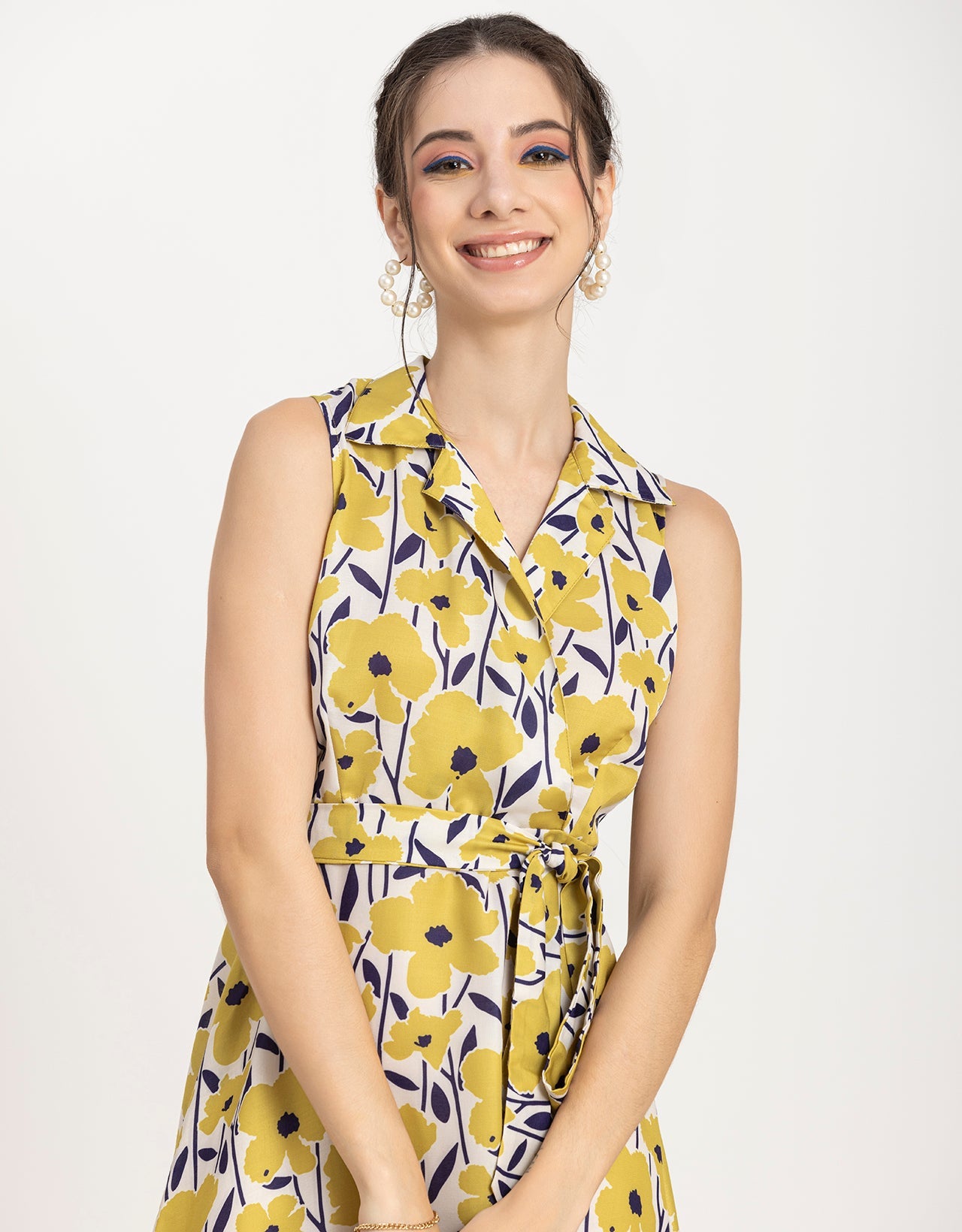 V Neck Midi Dress