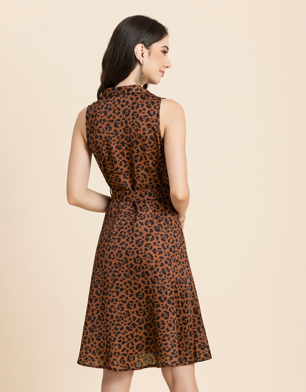 V Neck Midi Dress