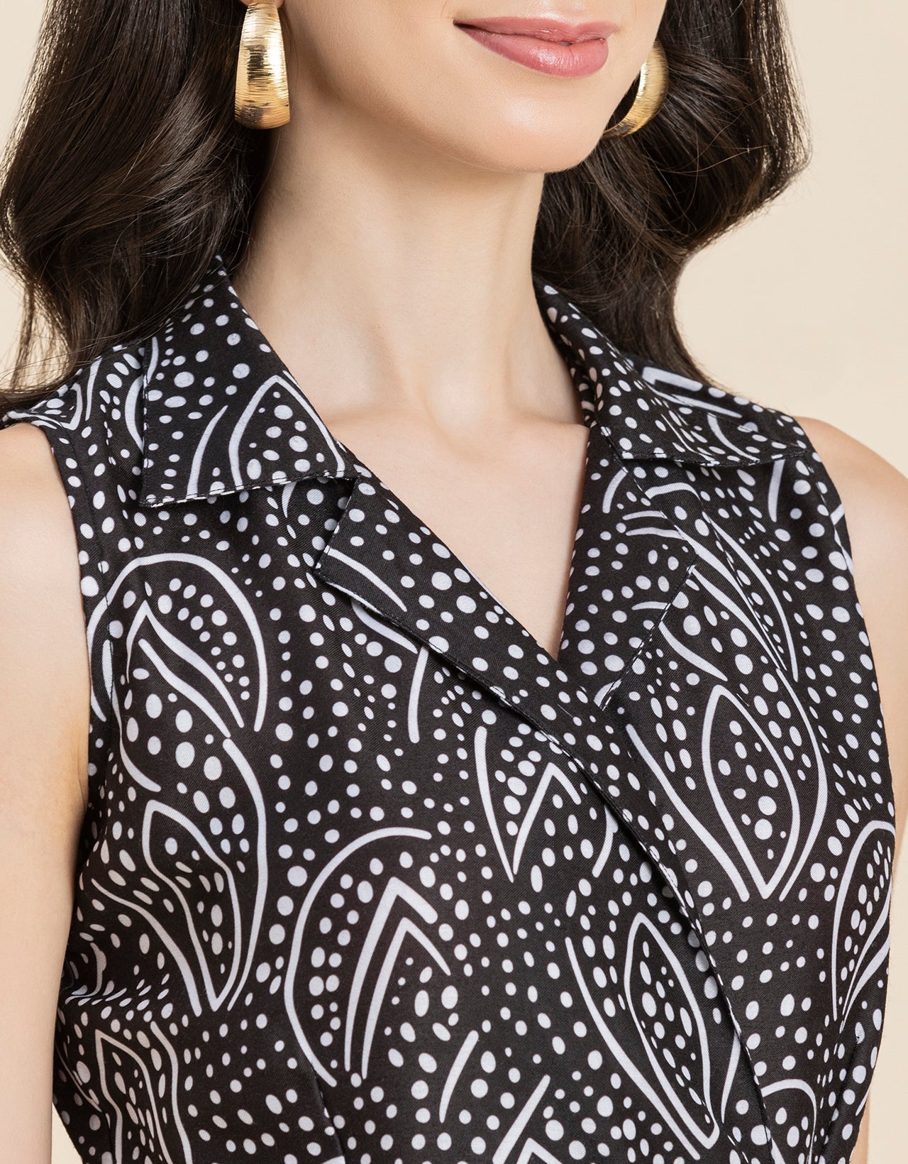 V Neck Midi Dress