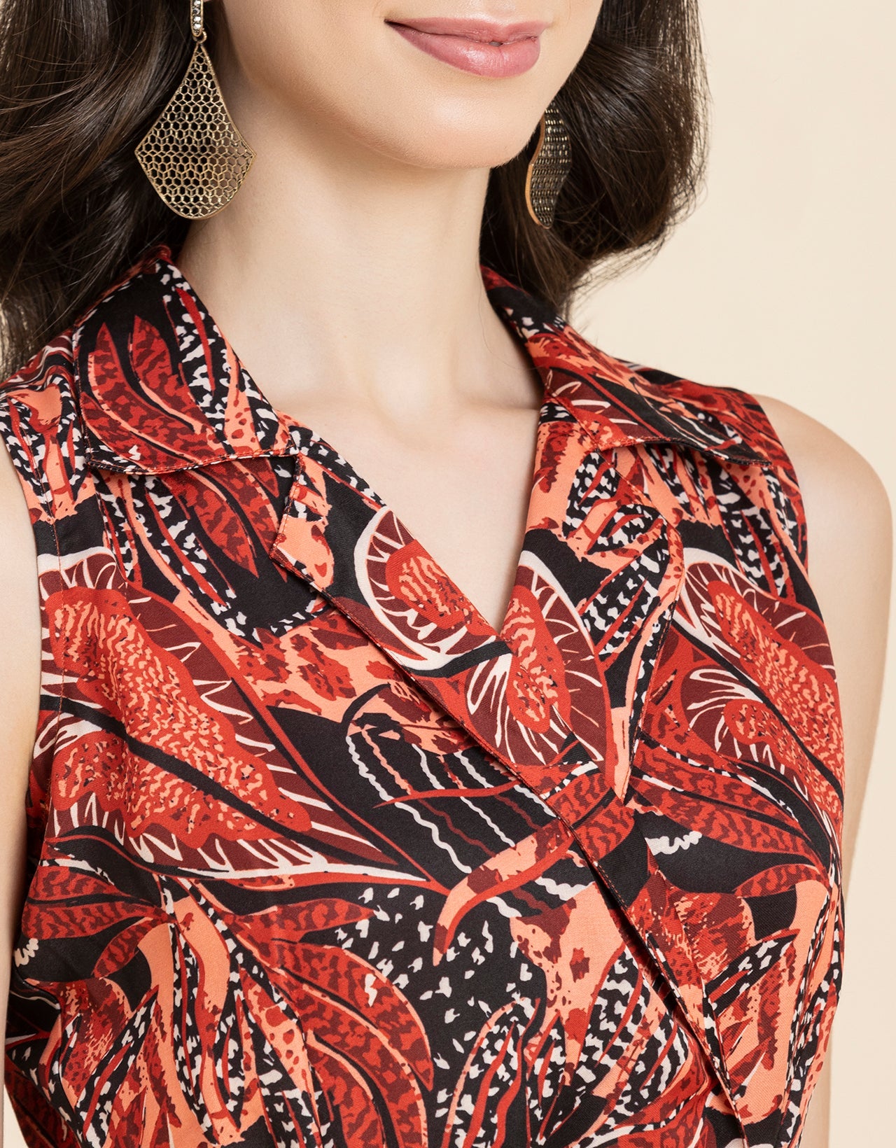 V Neck Midi Dress