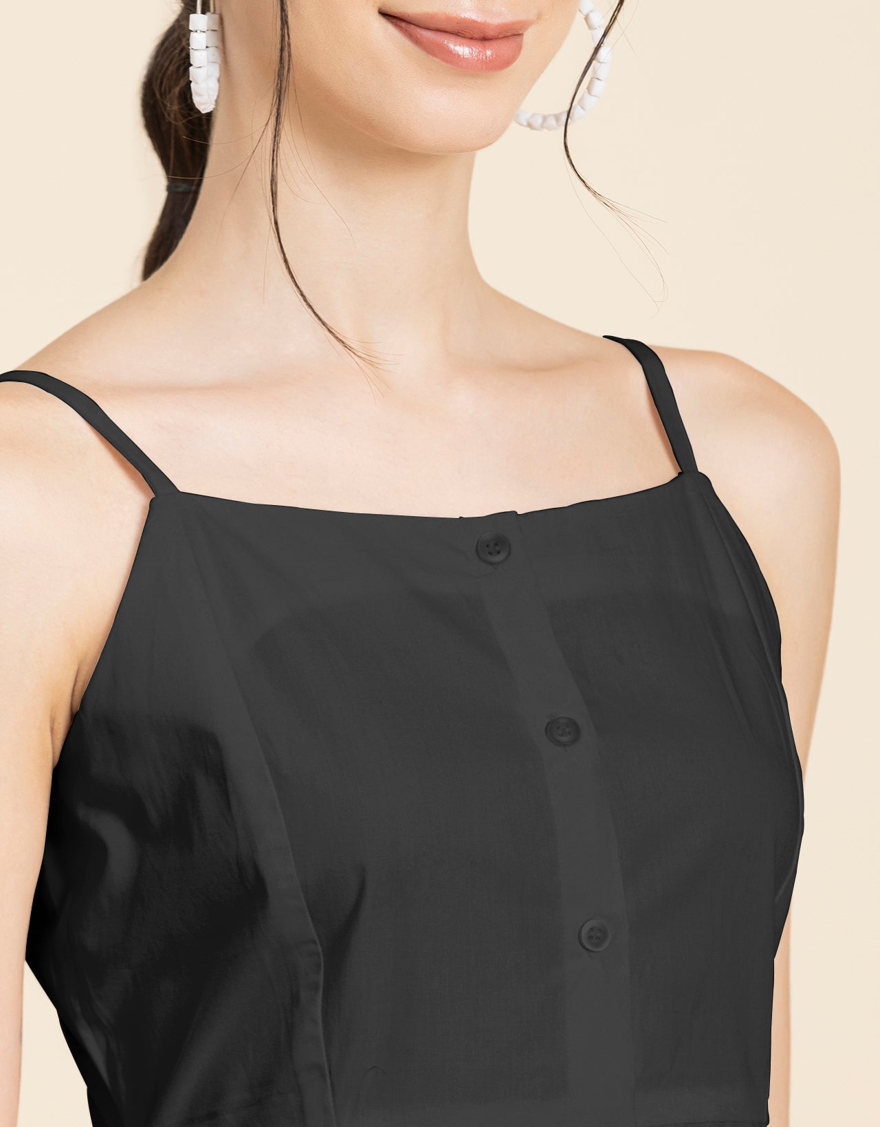 Printed Strap Shoulders Dress