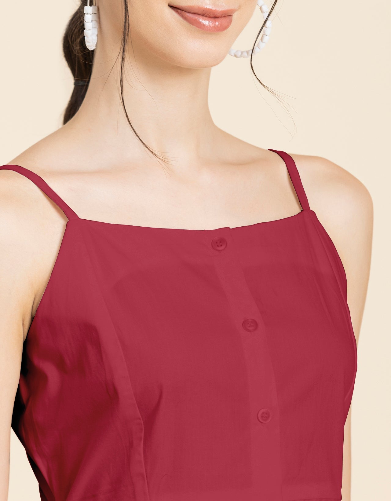 Printed Strap Shoulders Dress