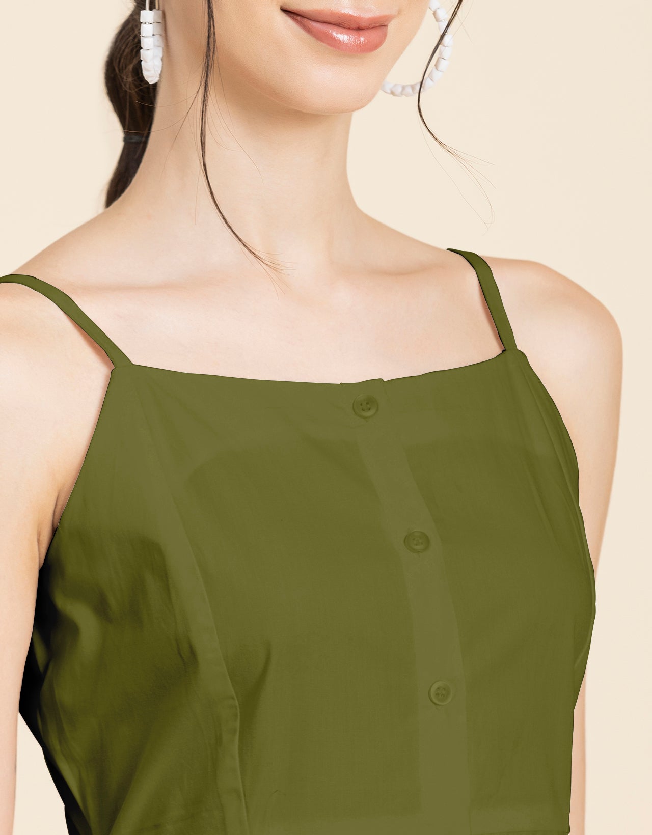 Printed Strap Shoulders Dress