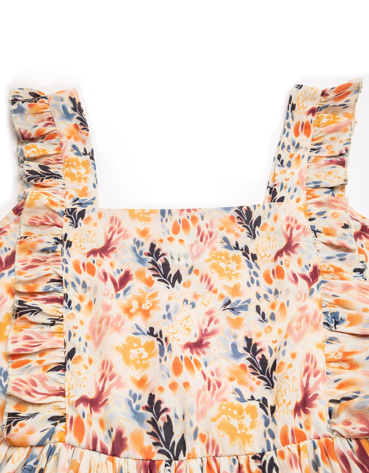 Printed A-Line Long Dress