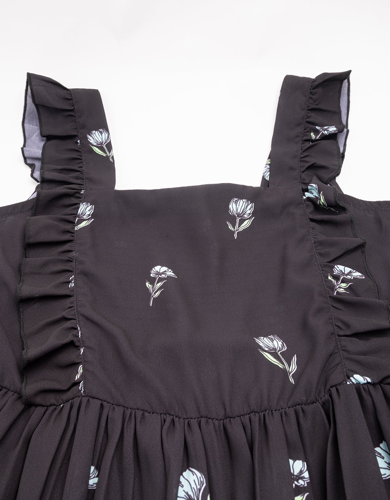 Printed A-Line Long Dress