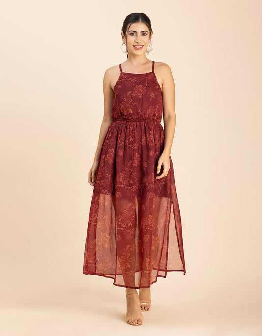 Strappy Midi Elastic Dress