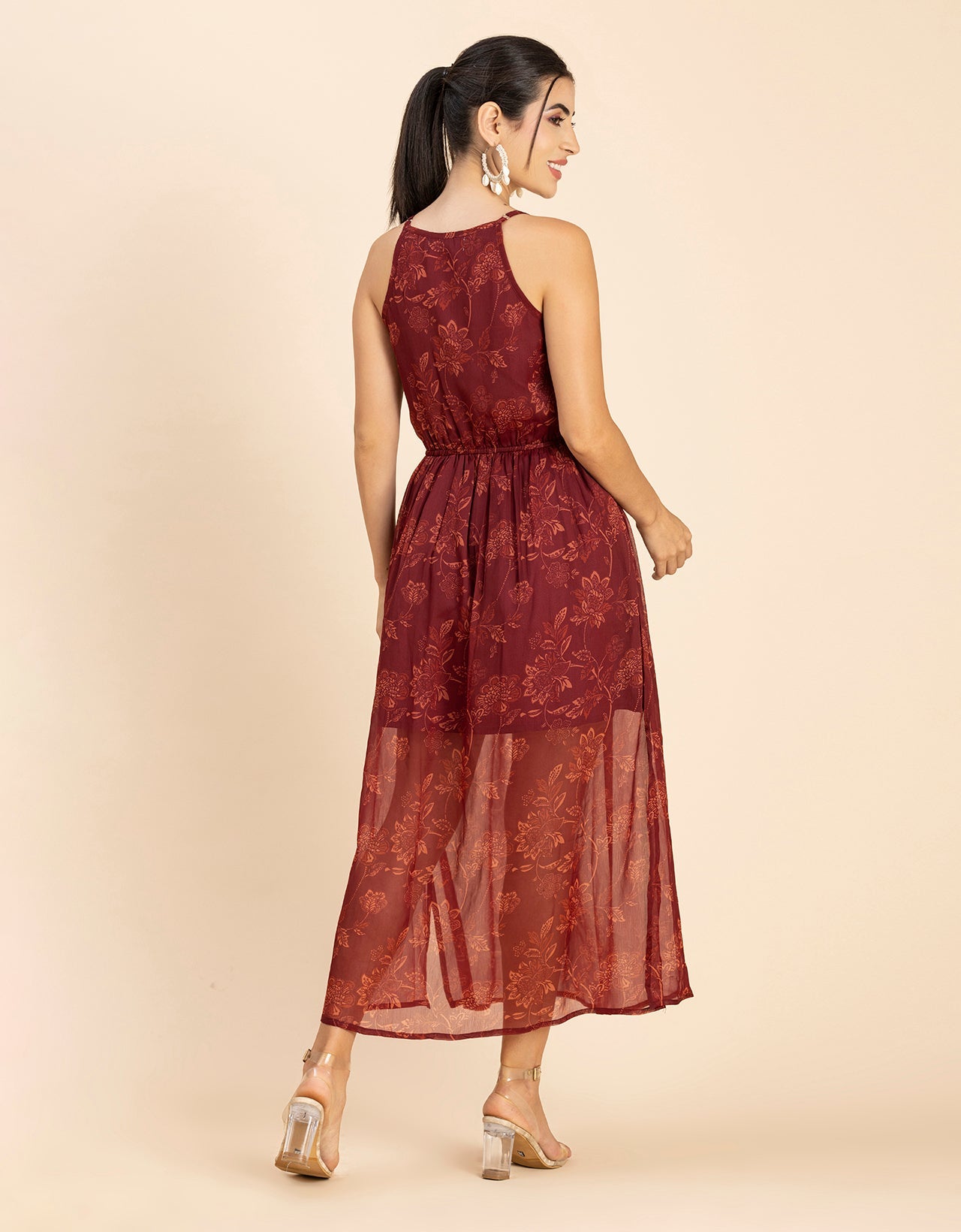 Strappy Midi Elastic Dress