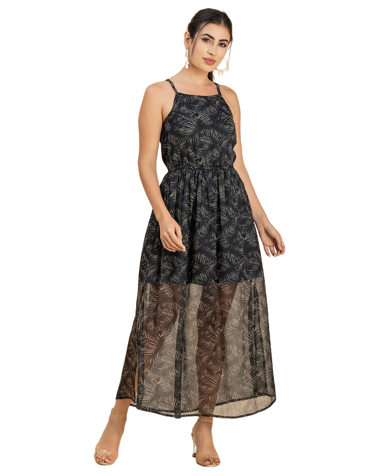 Strappy Midi Elastic Dress