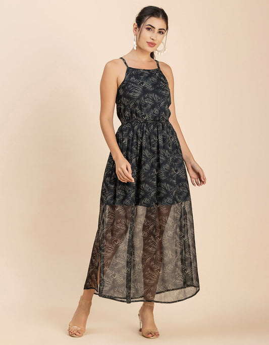 Strappy Midi Elastic Dress