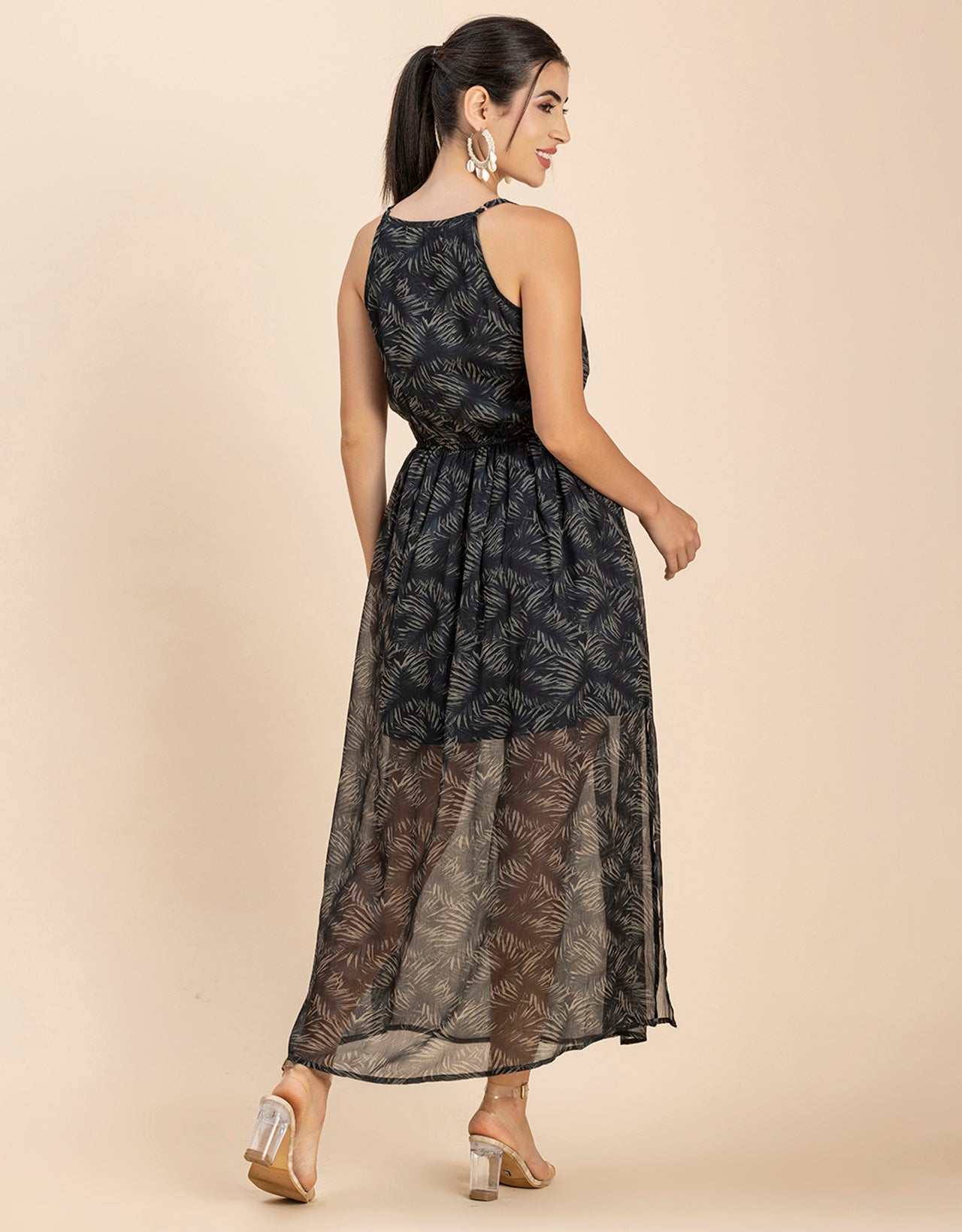 Strappy Midi Elastic Dress