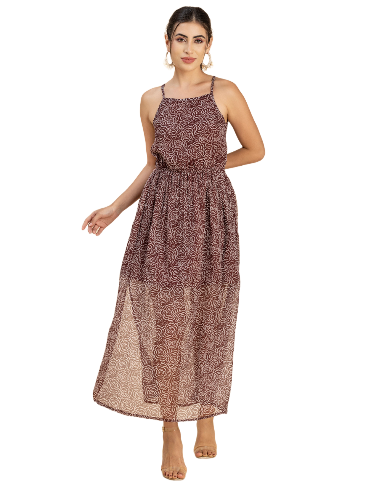 Strappy Midi Elastic Dress