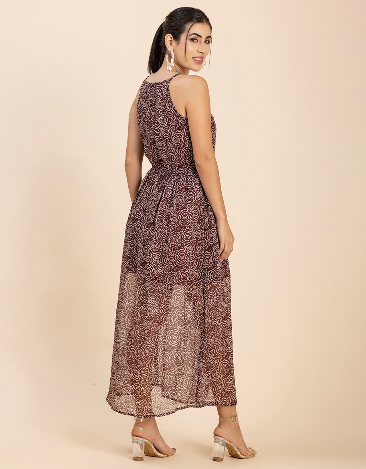 Strappy Midi Elastic Dress