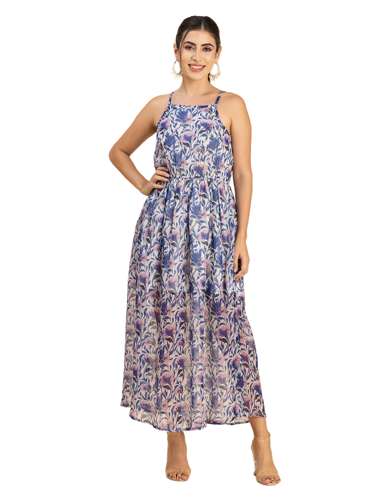 Strappy Midi Elastic Dress