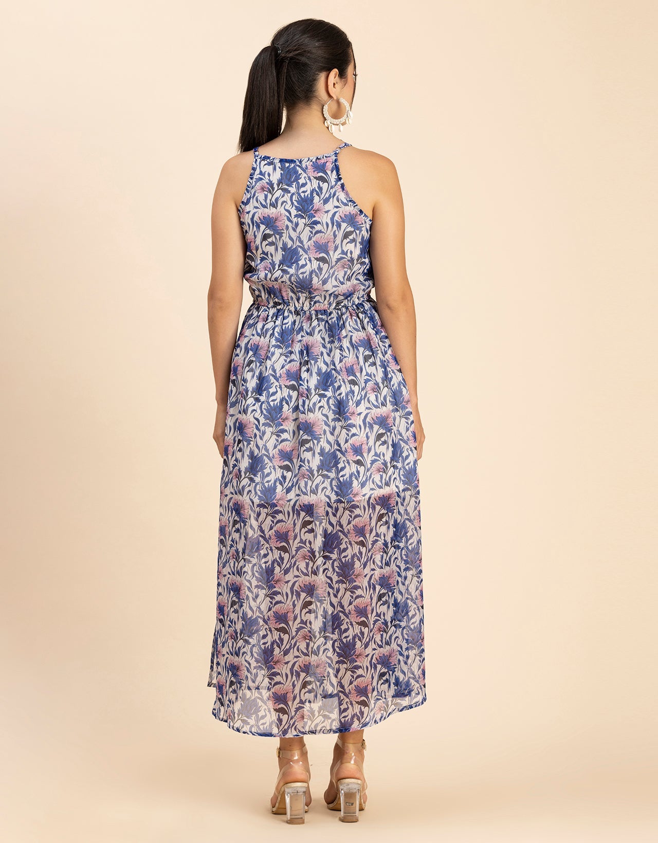 Strappy Midi Elastic Dress