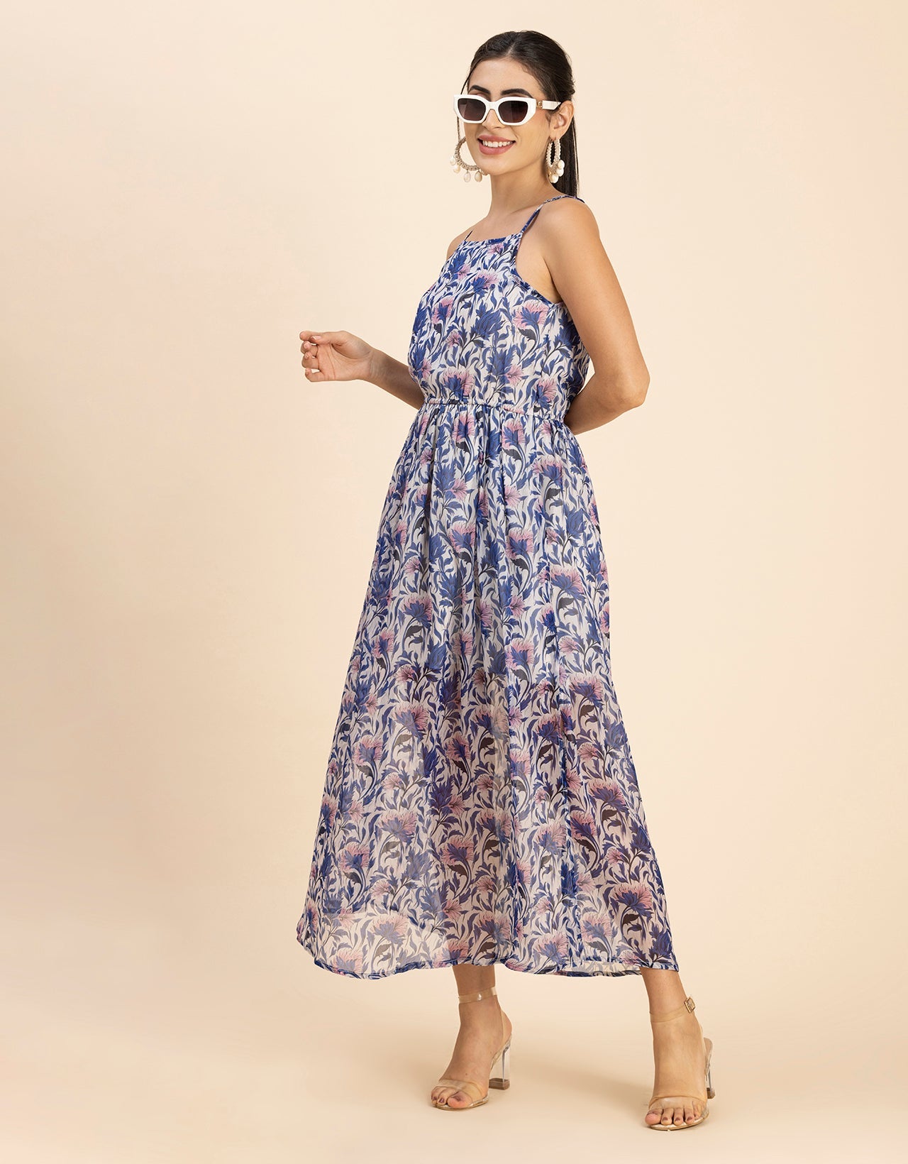 Strappy Midi Elastic Dress
