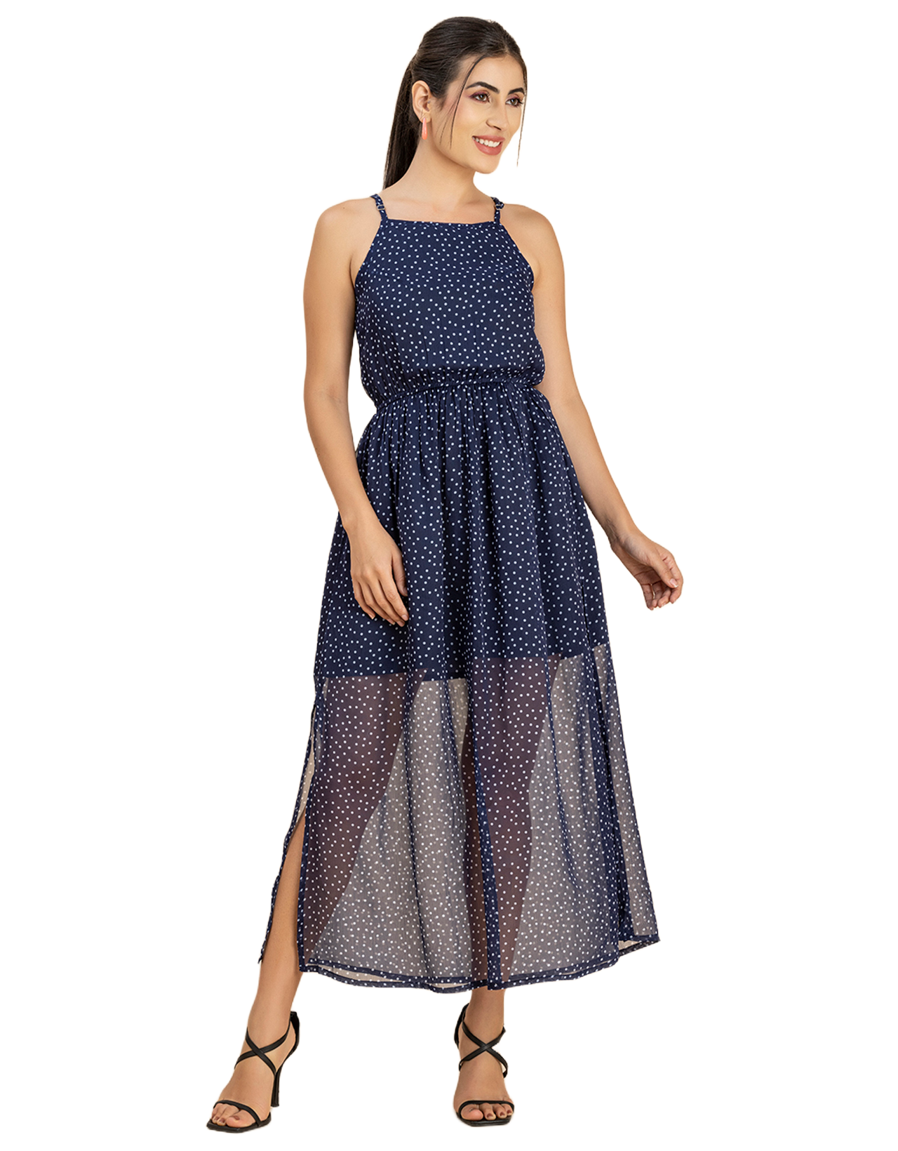Strappy Midi Elastic Dress