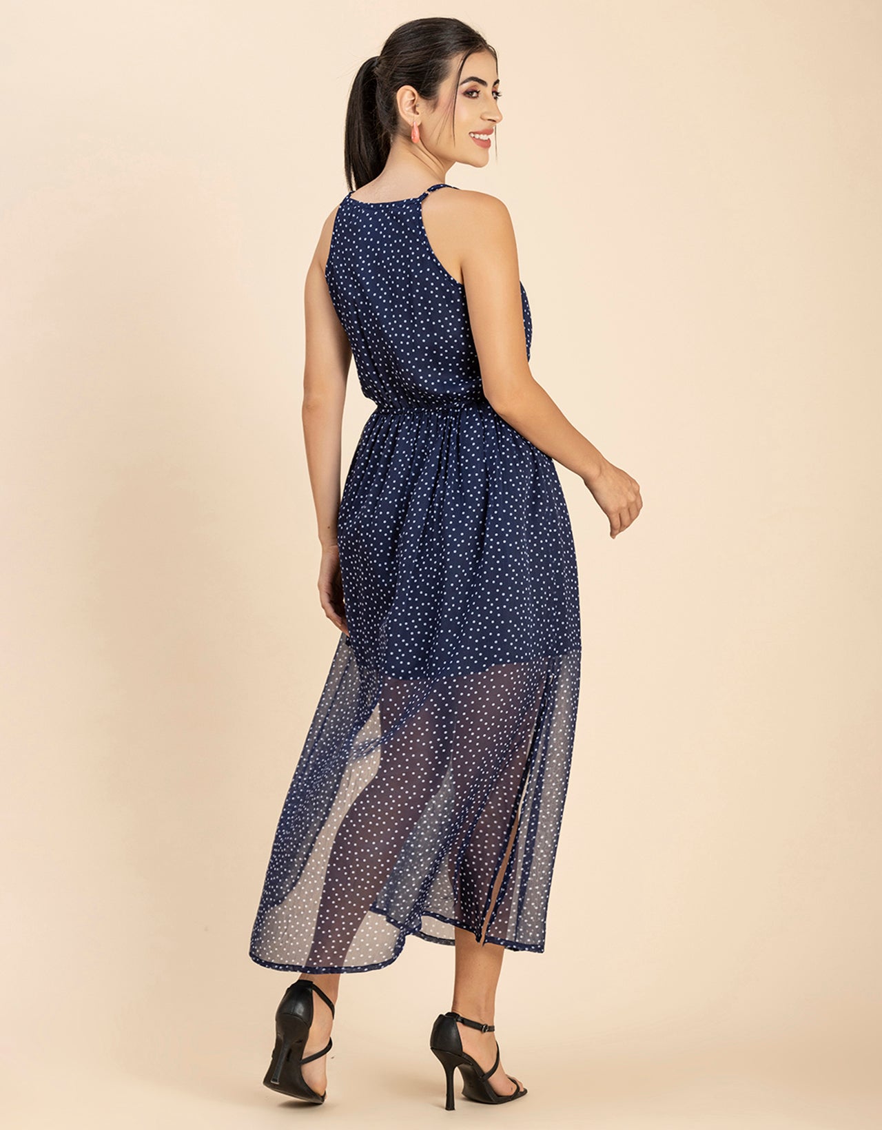 Strappy Midi Elastic Dress