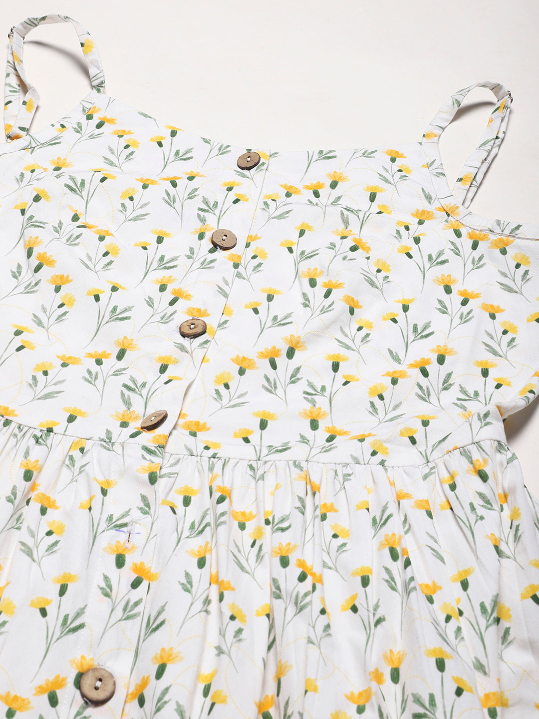 Sleeveless Cotton Dress, Buttoned