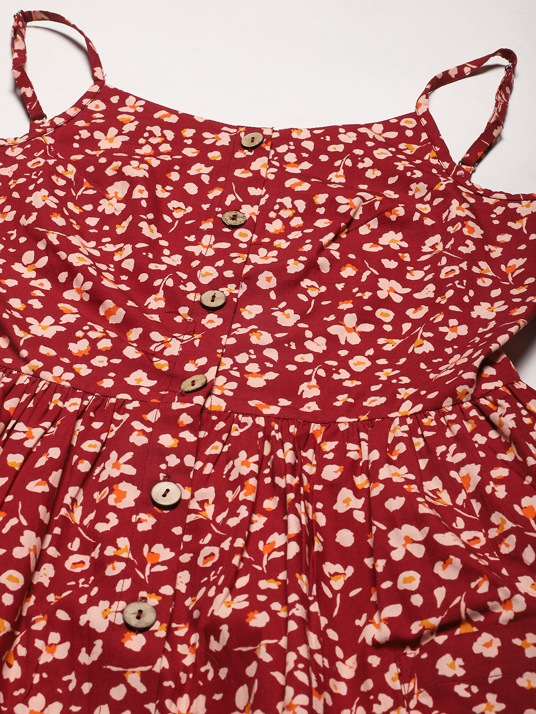Sleeveless Cotton Dress, Buttoned