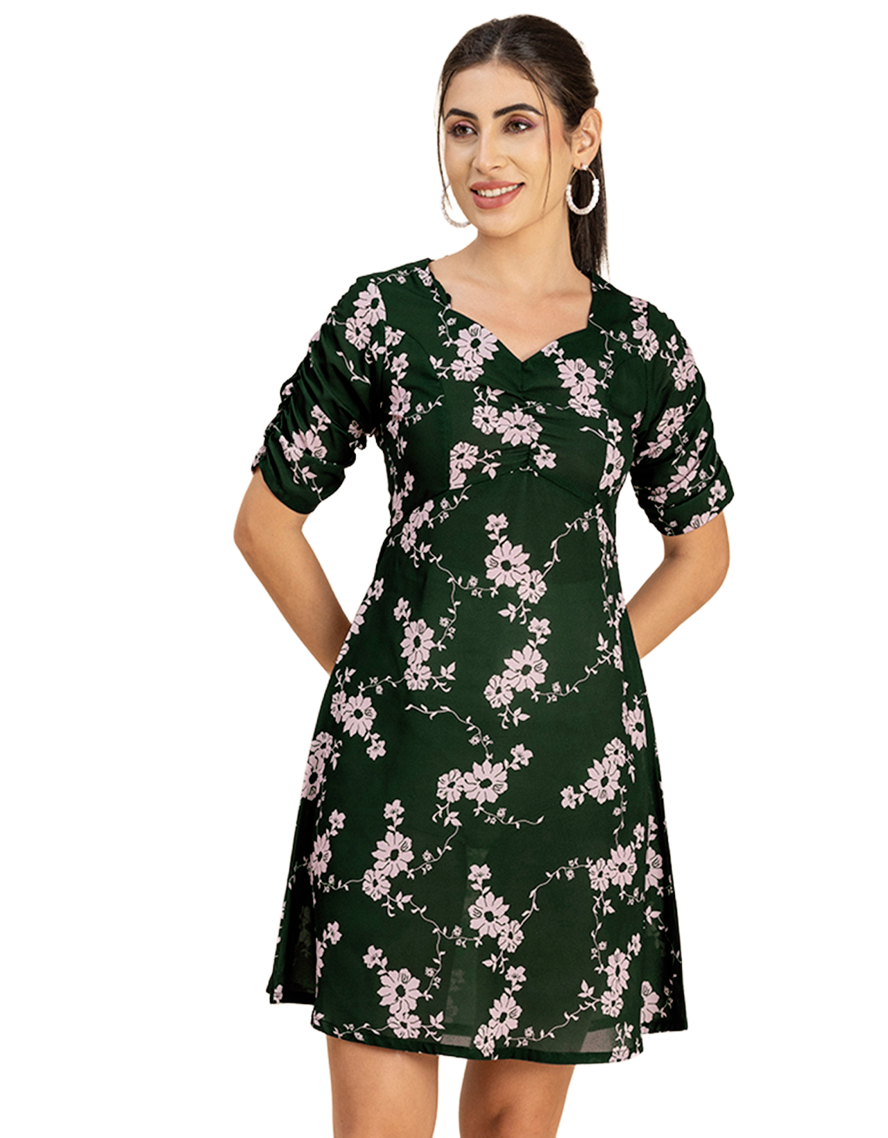 Short Sleeves Mini Dress