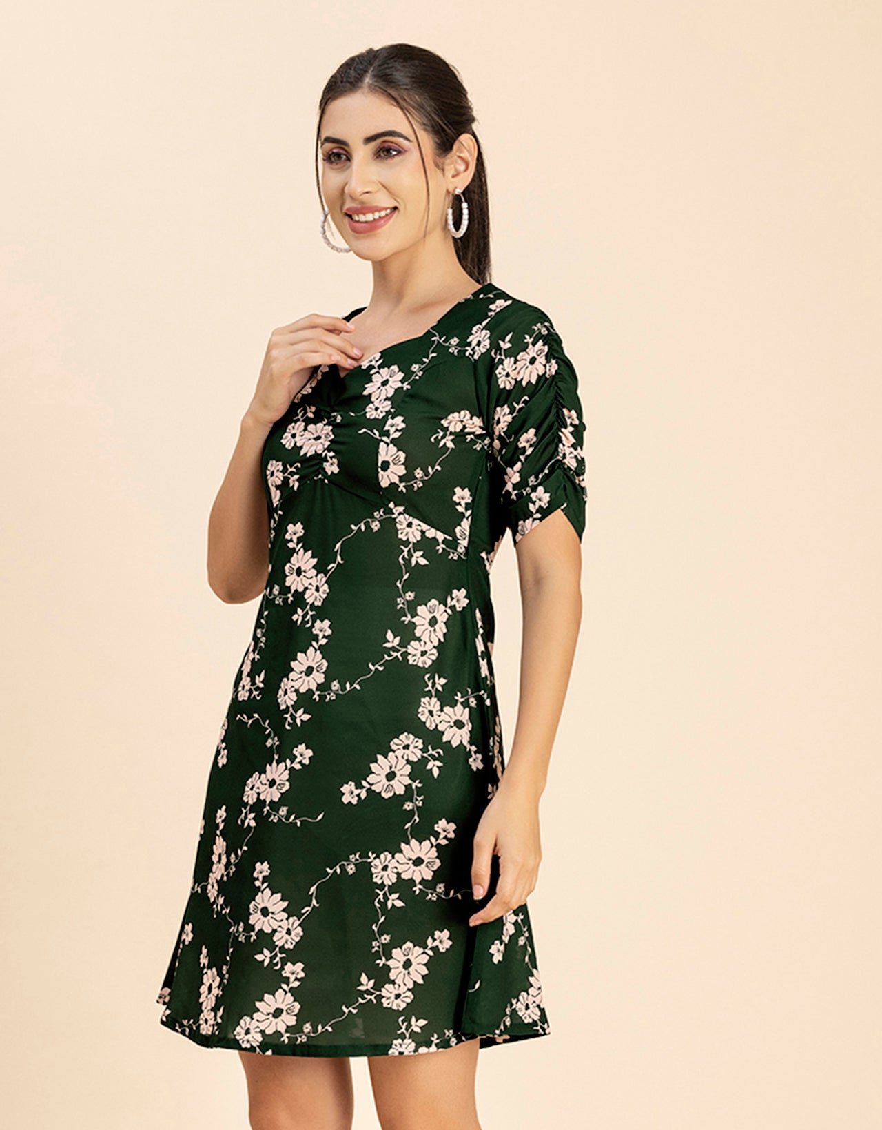 Short Sleeves Mini Dress