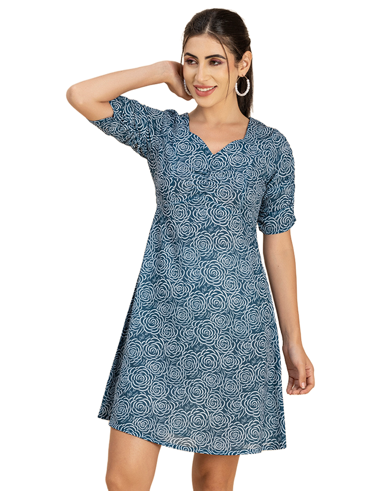 Short Sleeves Mini Dress