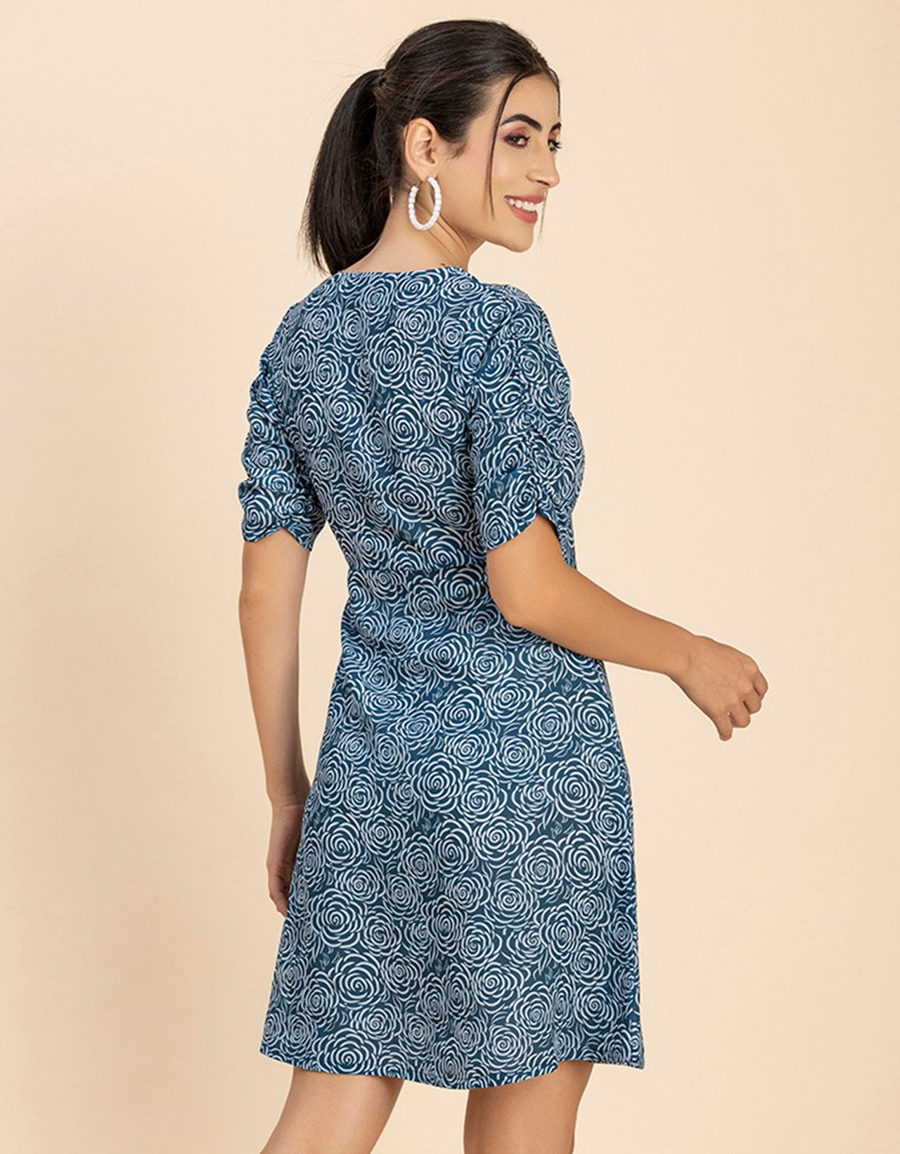 Short Sleeves Mini Dress