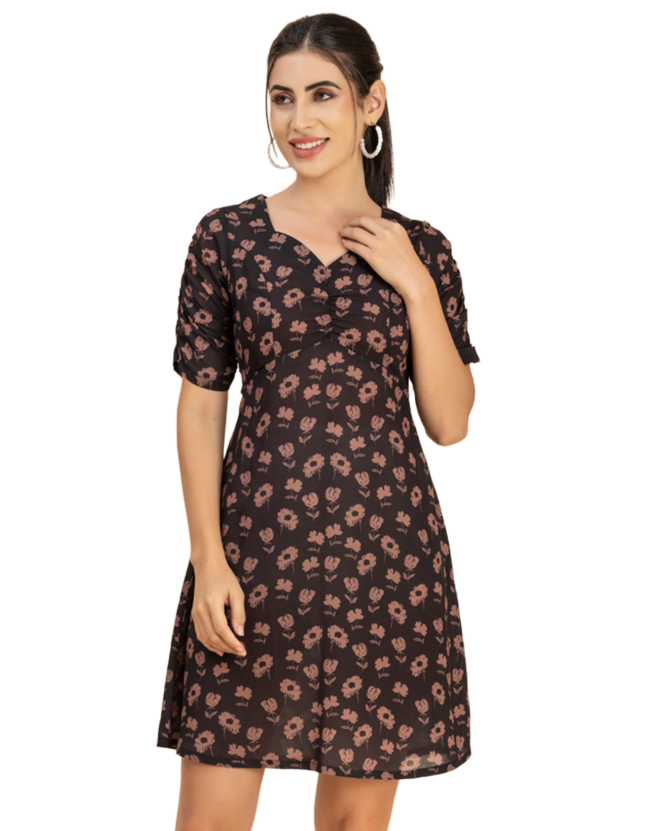 Short Sleeves Mini Dress