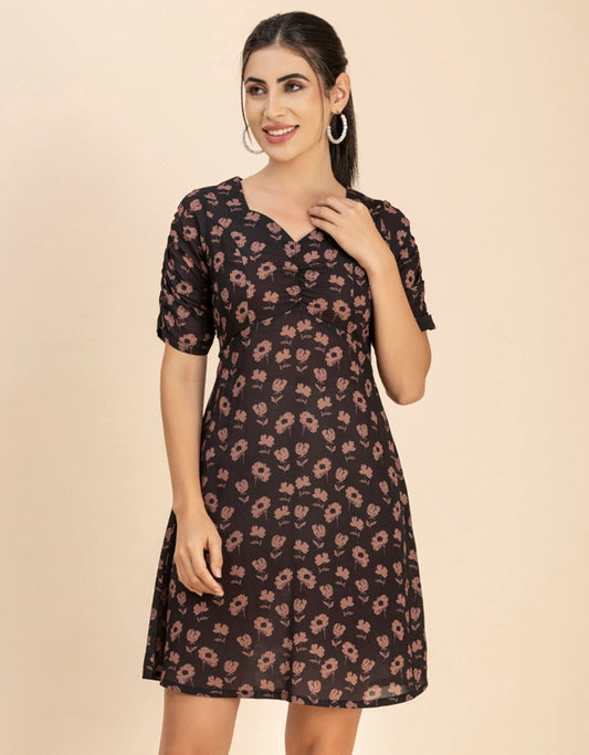 Short Sleeves Mini Dress