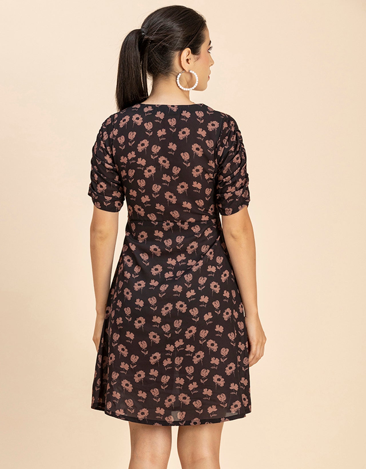 Short Sleeves Mini Dress