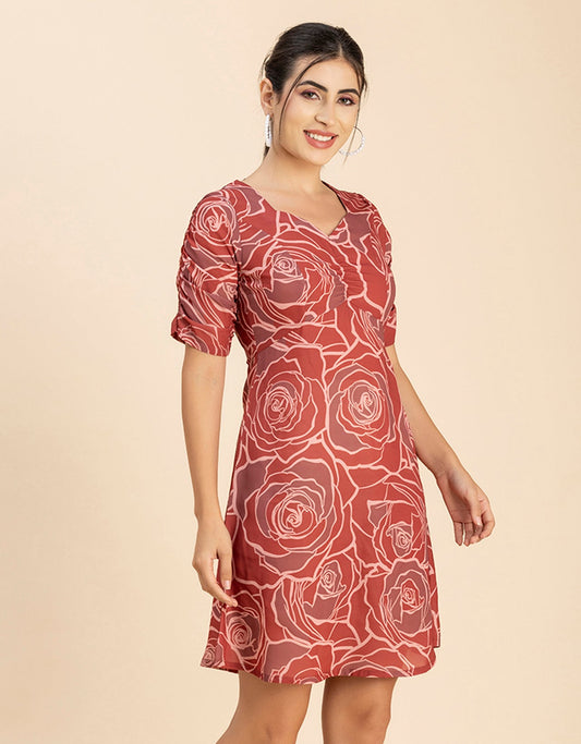 Short Sleeves Mini Dress