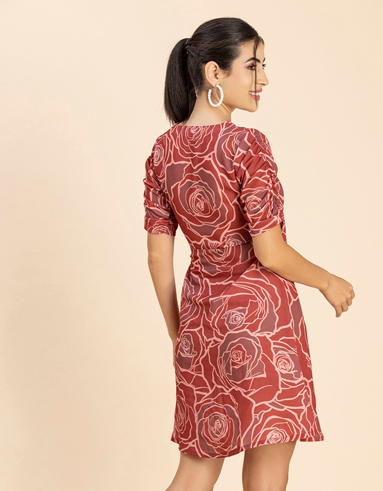 Short Sleeves Mini Dress