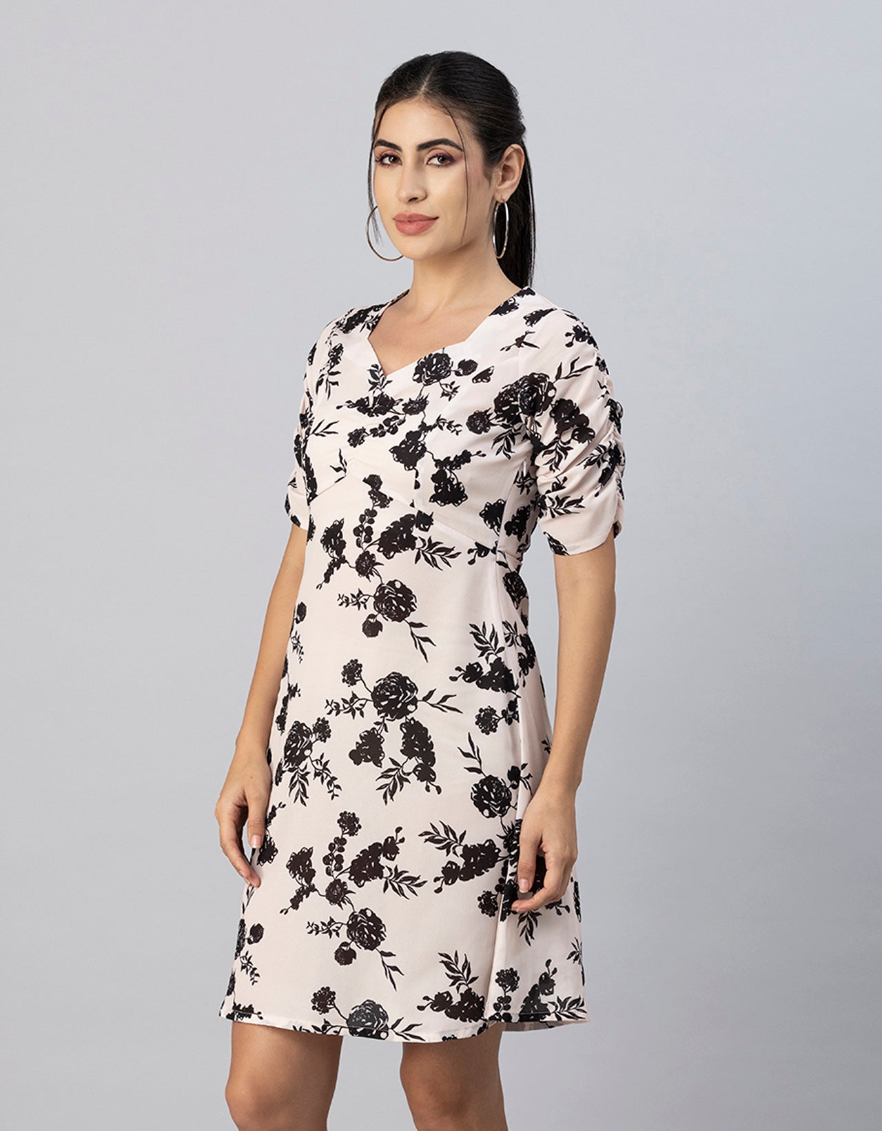 Short Sleeves Mini Dress