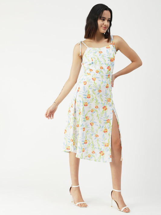 Strap Dress, Thigh Slit