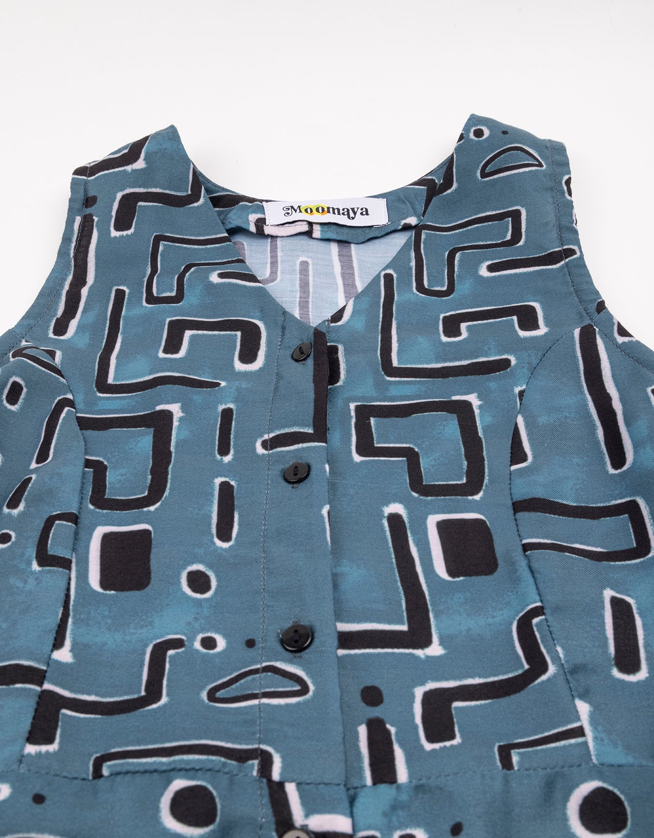 Printed Button Down Midi