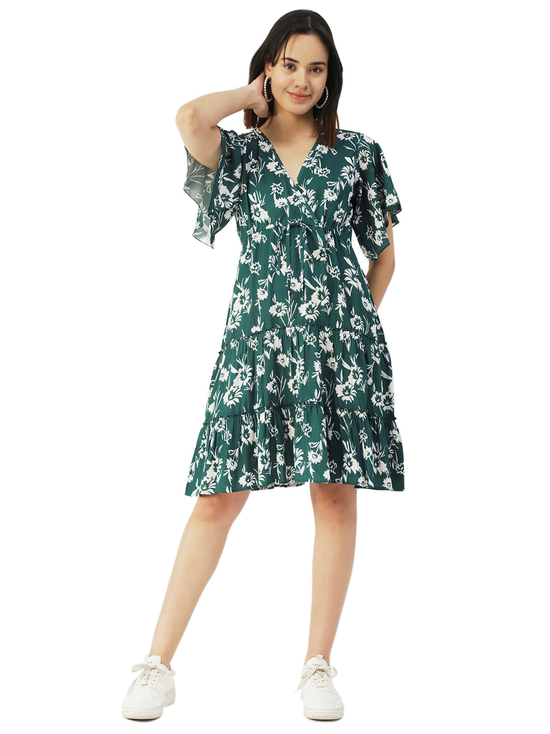 Wrap Style Dress, Knee